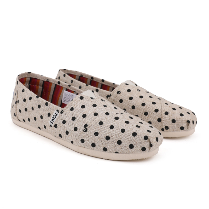 (image for) Toms 台灣麻布米色圓點經典女款