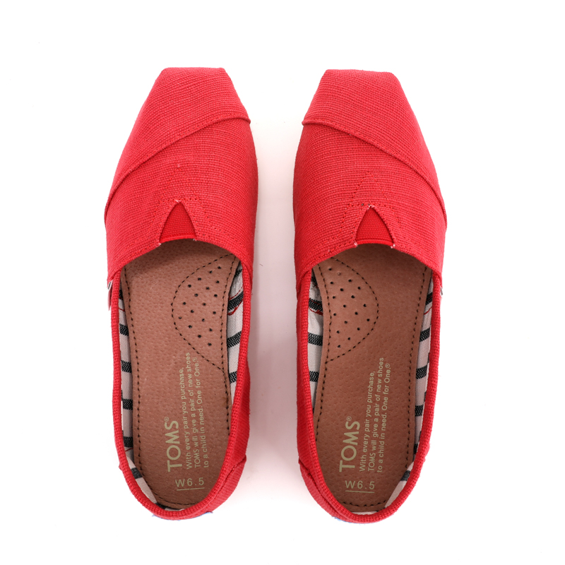 (image for) Toms 台灣棉麻橘紅色經典女款
