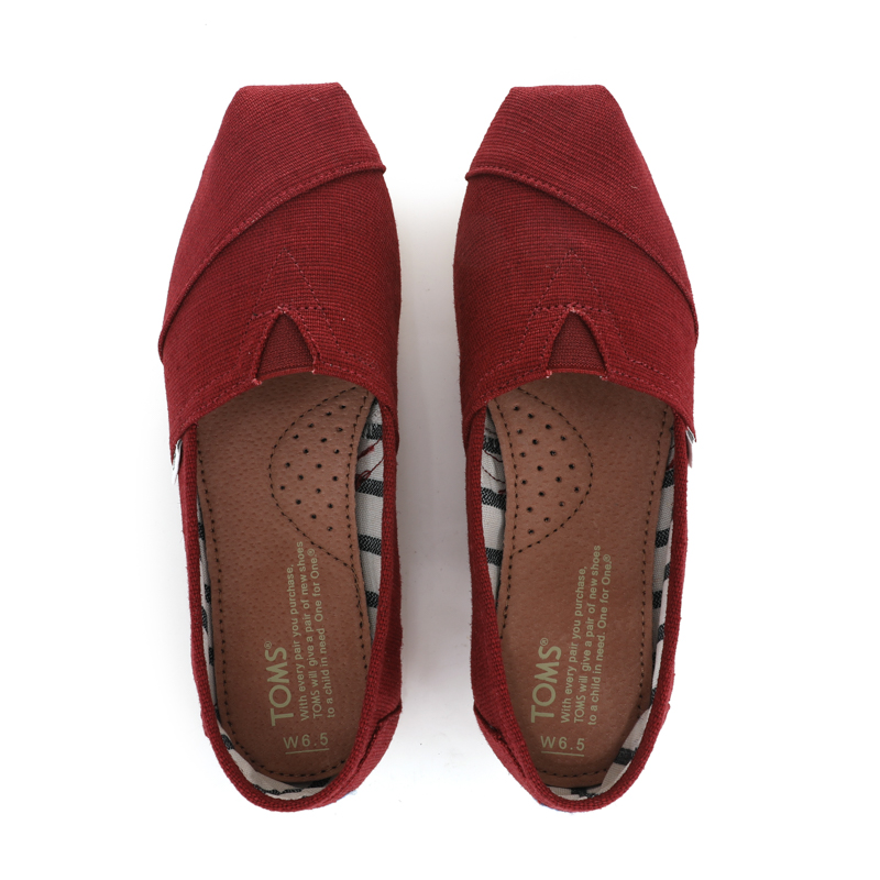 (image for) Toms 台灣棉麻酒紅色經典女款