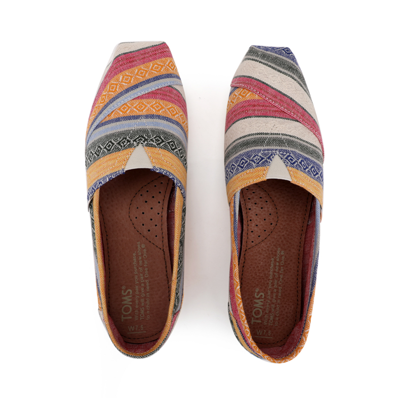 (image for) Toms 台灣色織布七彩條紋經典女款