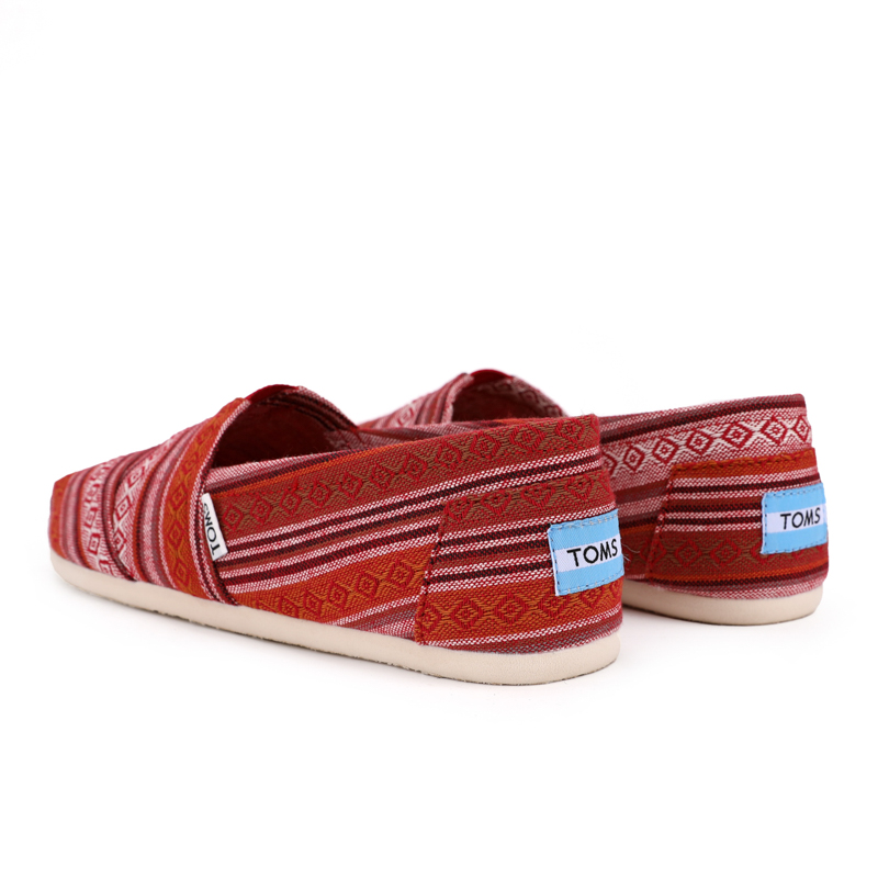 (image for) Toms 台灣色織布酒紅條紋經典女款