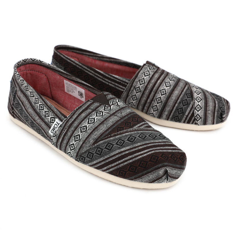 (image for) Toms 台灣色織布棕色條紋經典女款