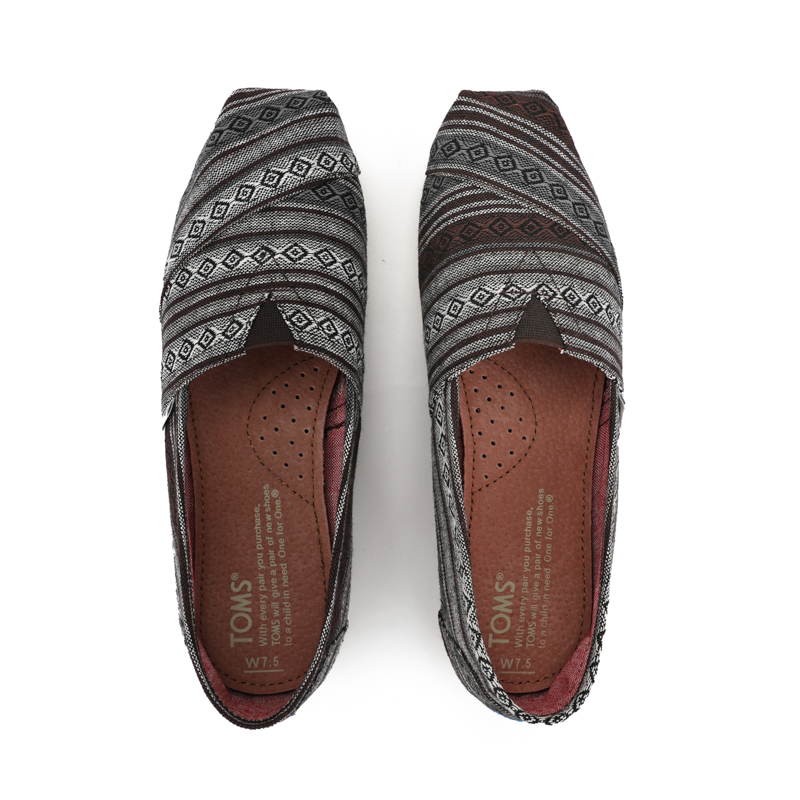 (image for) Toms 台灣色織布棕色條紋經典女款