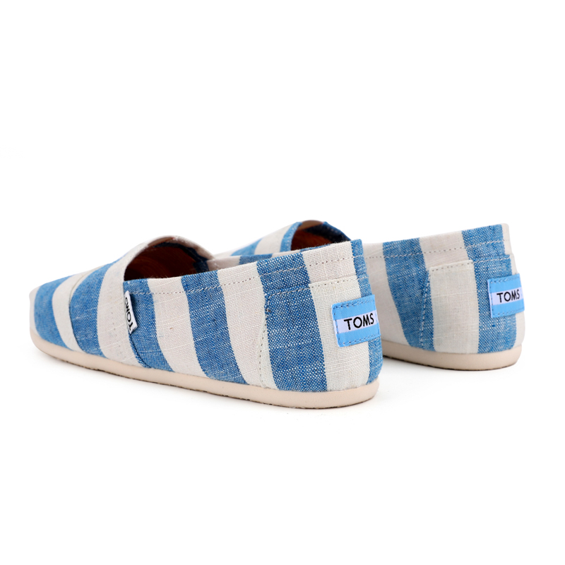 (image for) Toms 台灣色織布白藍寬條紋經典女款