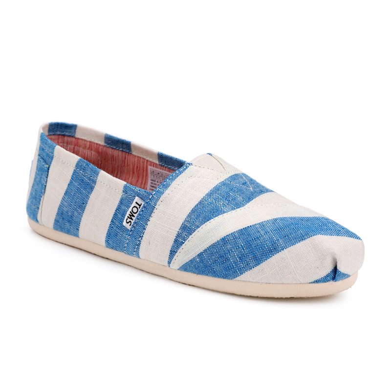 (image for) Toms 台灣色織布白藍寬條紋經典女款