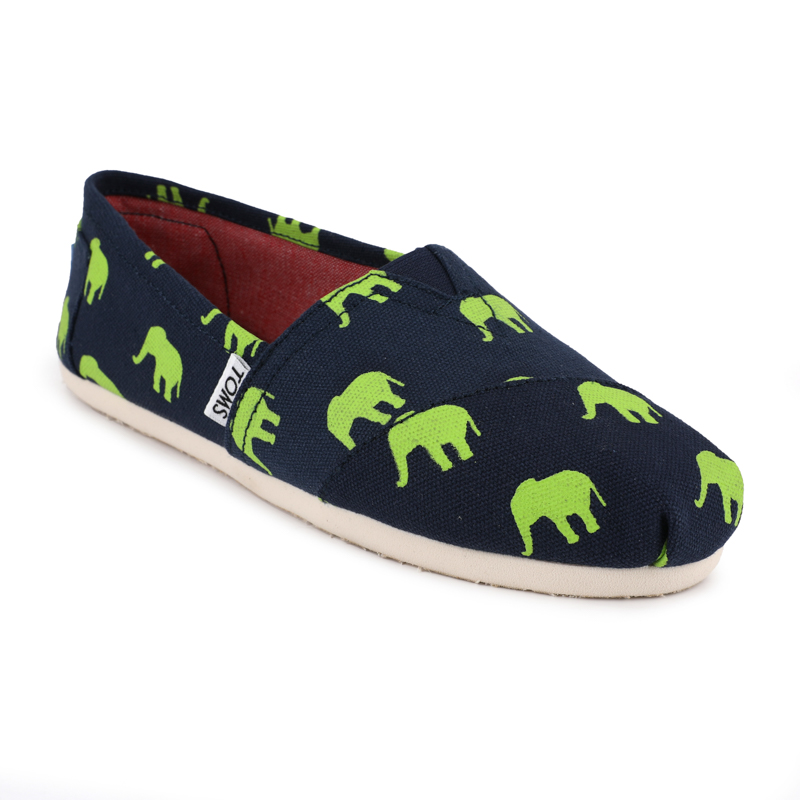 (image for) Toms 台灣印染藍綠大象經典女款