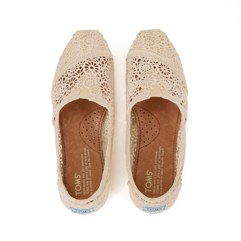 (image for) Toms 台灣花邊蕾絲米色經典女款