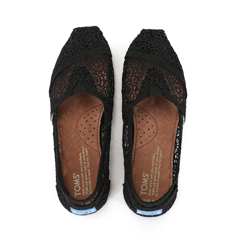 (image for) Toms 台灣花邊蕾絲黑色經典女款