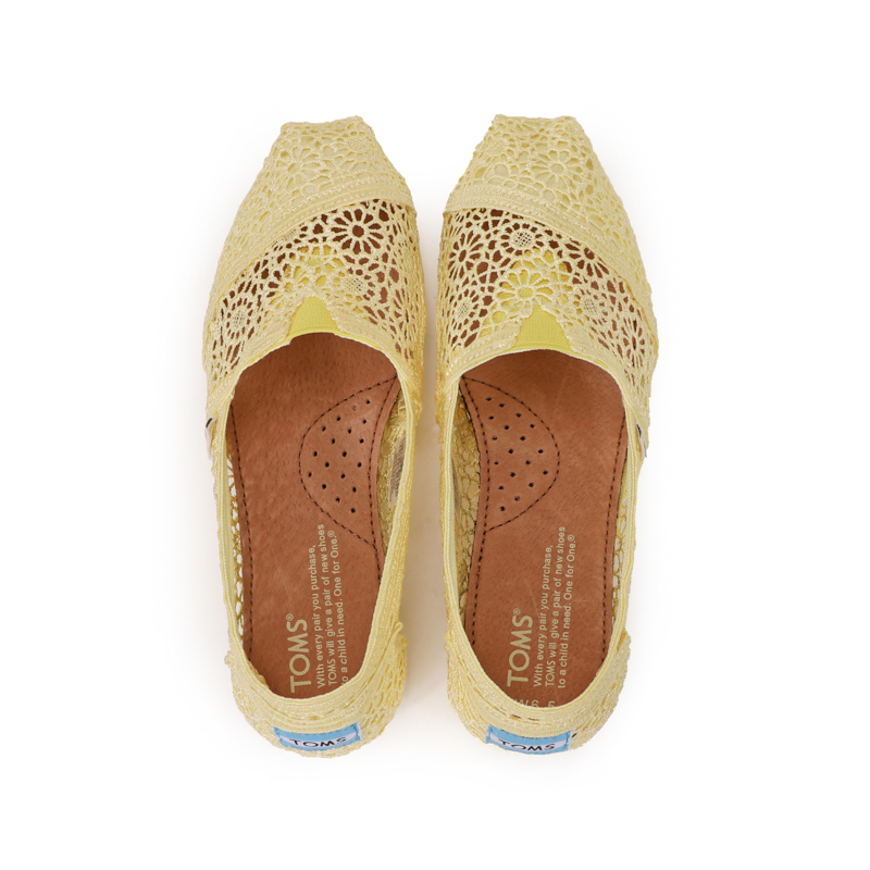 (image for) Toms 台灣花邊蕾絲黃色經典女款