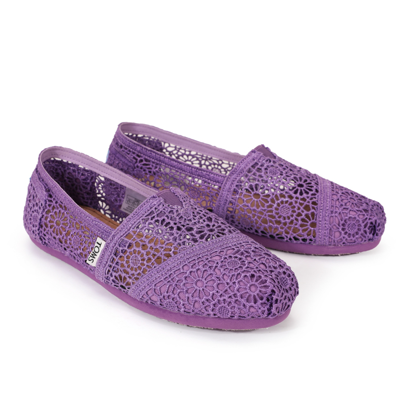 Toms 台灣花邊蕾絲紫色經典女款 (image for) Toms 台灣花邊蕾絲紫色經典女款