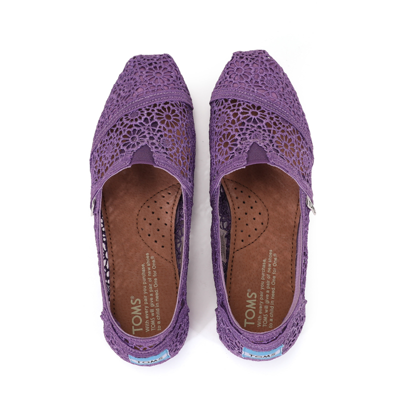 (image for) Toms 台灣花邊蕾絲紫色經典女款