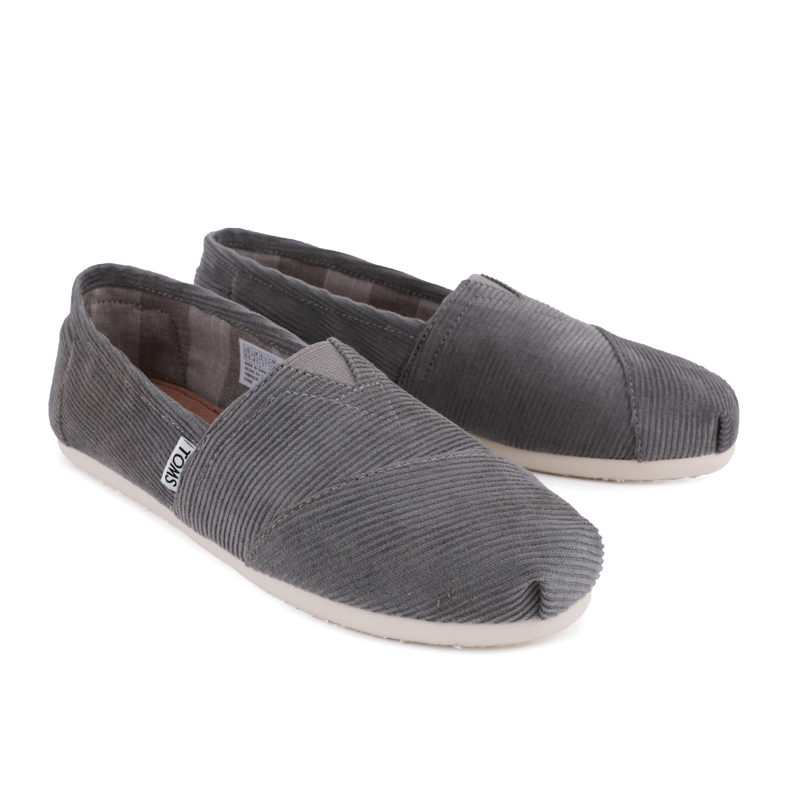 Toms 台灣绒布灰色灯芯绒經典女款 (image for) Toms 台灣绒布灰色灯芯绒經典女款