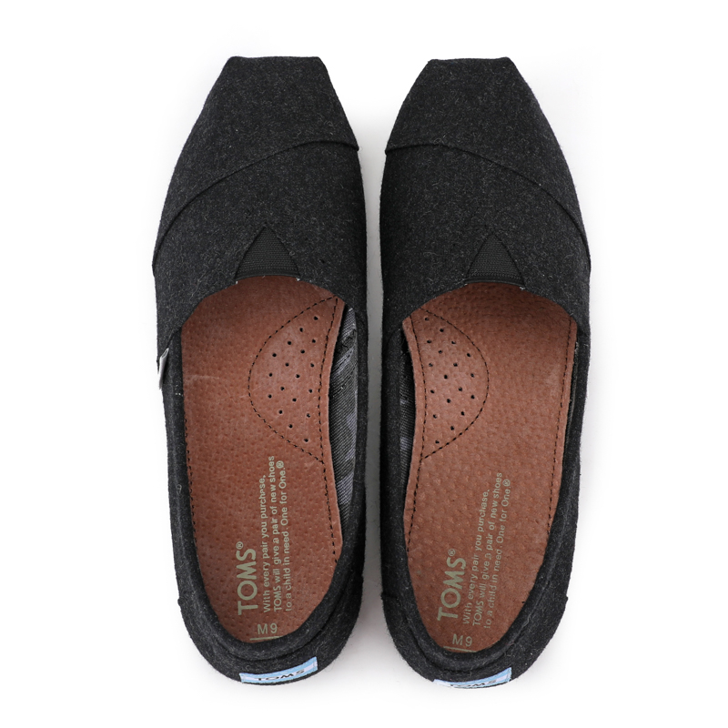 (image for) Toms 台灣绒布黑色法蘭絨經典女款