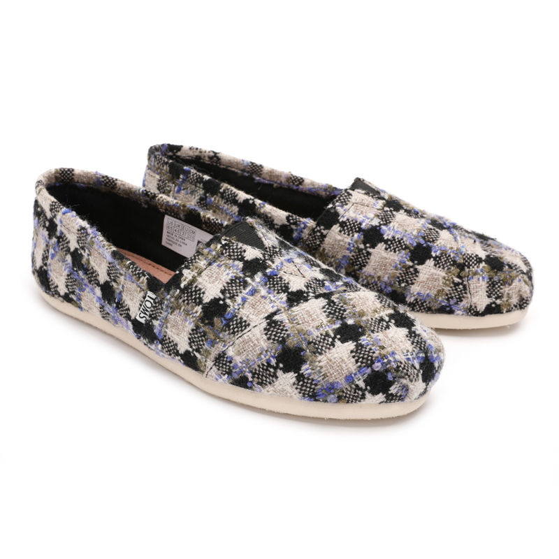(image for) Toms 台灣绒布藍絨方格經典女款
