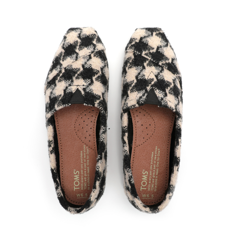 (image for) Toms 台灣绒布黑絨方格經典男款