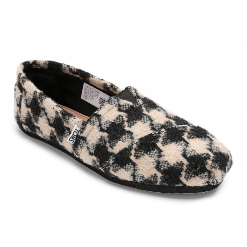(image for) Toms 台灣绒布黑絨方格經典男款
